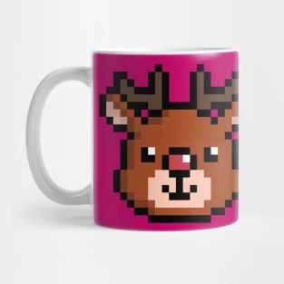 Cute Rudolph the reindeer pixel Mug